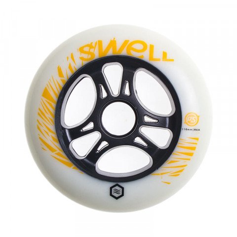 Wheels - Powerslide - Swell 110mm/86a SHR - Atomic Tangerine (1 pcs.) Inline Skate Wheels - Photo 1