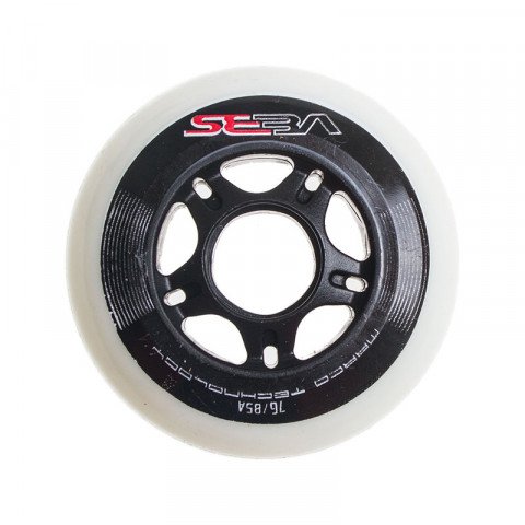 Special Deals - Seba - CW Wheel 76mm/85a - White/Black Inline Skate Wheels - Photo 1