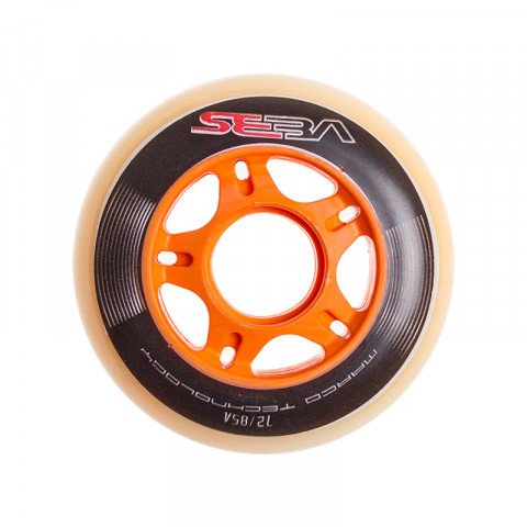 Special Deals - Seba - CW Wheel 72mm/85a - White/Orange Inline Skate Wheels - Photo 1