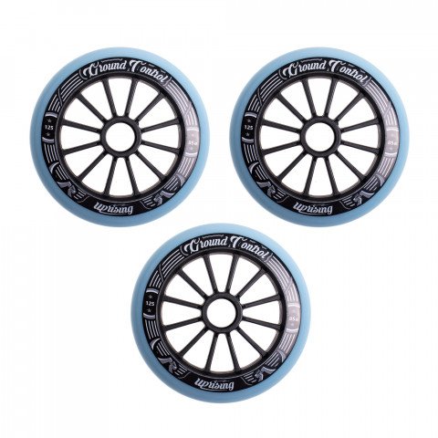 Wheels - Ground Control FSK 125mm/85a - Light Blue (3 pcs.) Inline Skate Wheels - Photo 1