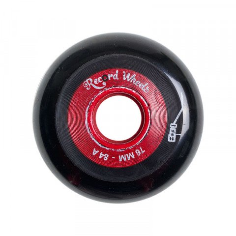 Wheels - FR - Record 76mm/84a - Black Inline Skate Wheels - Photo 1