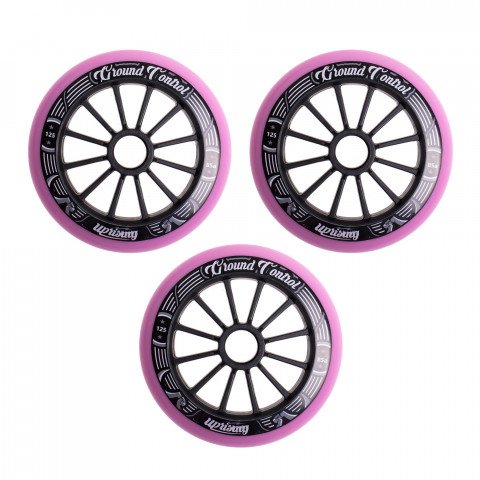 Wheels - Ground Control FSK 125mm/85a - Pink (3 pcs.) Inline Skate Wheels - Photo 1
