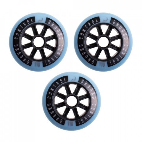 Wheels - Ground Control FSK 110mm/85a - Light Blue (3 pcs.) Inline Skate Wheels - Photo 1
