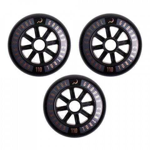 Wheels - Ground Control FSK 110mm/85a - Black (3 pcs.) Inline Skate Wheels - Photo 1
