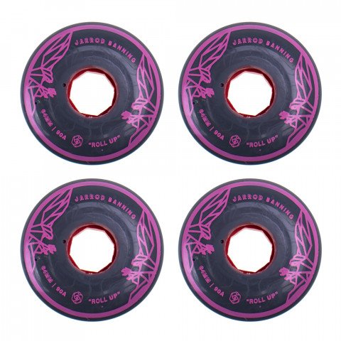 Wheels - Red Eye Jarrod Banning 64mm/90a - Grey/Pink Inline Skate Wheels - Photo 1