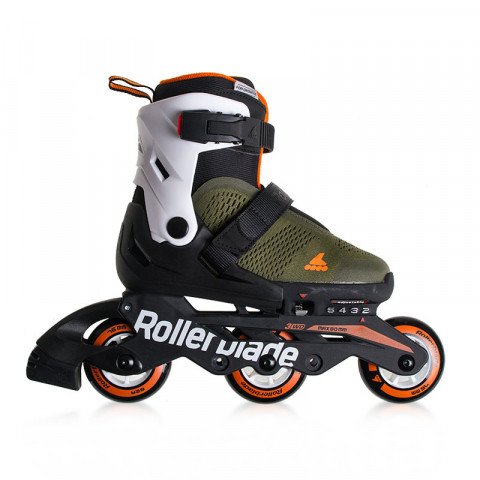 Skates - Rollerblade Microblade Free 3WD - Green/Orange Inline Skates - Photo 1