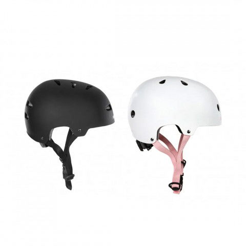 Helmets - Powerslide Urban 2 - White/Pink + Powerslide Allround Black Helmet - Photo 1