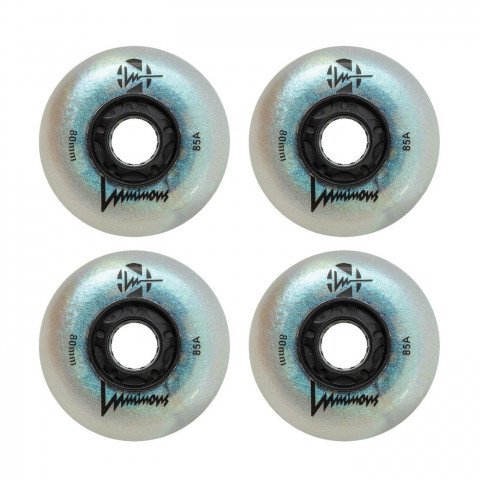 Wheels - Luminous LED 80mm/85a - Black Pearl (4 pcs.) Inline Skate Wheels - Photo 1