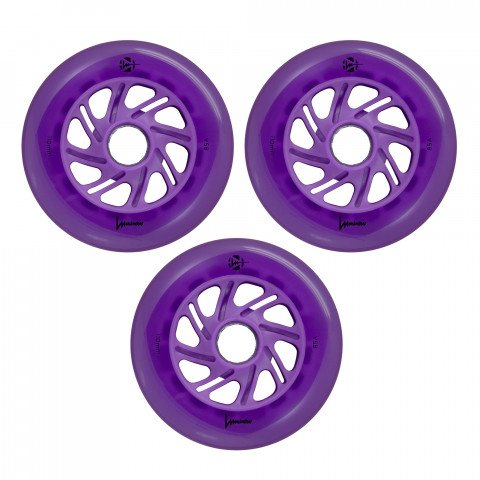 Wheels - Luminous LED 110mm/85a - Purple (3 pcs.) Inline Skate Wheels - Photo 1
