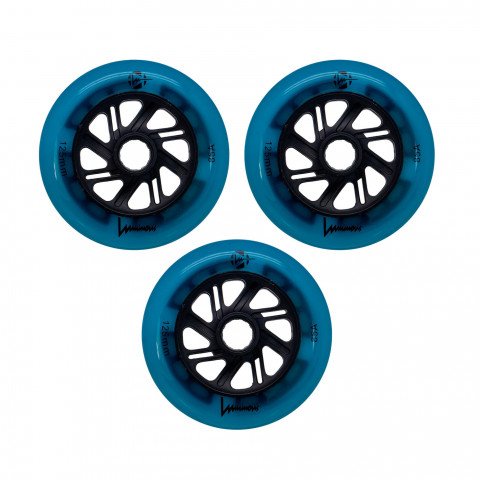 Wheels - Luminous LED 125mm/85a - Blue/Glow (3 pcs.) Inline Skate Wheels - Photo 1