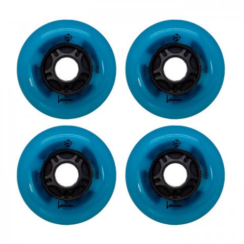 Wheels - Luminous LED 84mm/85a - Blue/Glow (4 pcs.) Inline Skate Wheels - Photo 1