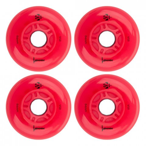 Wheels - Luminous LED 84mm/85a - Red/Red (4 pcs.) Inline Skate Wheels - Photo 1