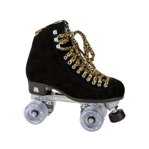 Quads - Moxi Panther - Black Suede Roller Skates - Photo 1