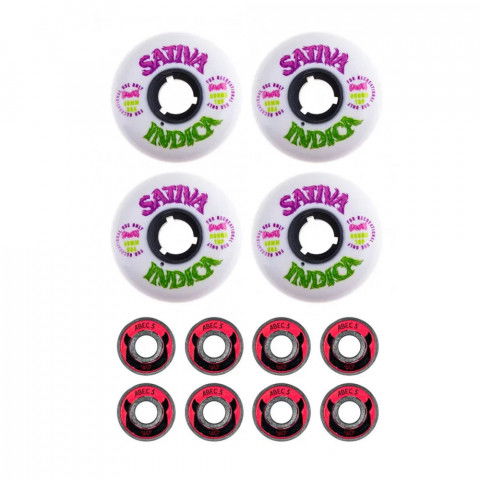 Wheels - Gawds Team Weed III 60mm/88a X Wicked Abec 5 (4 pcs.) Inline Skate Wheels - Photo 1