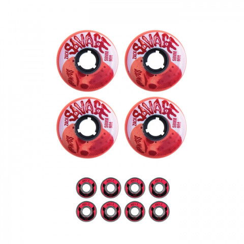 Wheels - Gawds Zack Savage 58mm/90a X Wicked Abec 5 (4 pcs.) Inline Skate Wheels - Photo 1