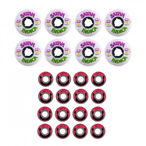 Wheels - Gawds Team Weed III 60mm/88a X Wicked Abec 5 (8 pcs.) Inline Skate Wheels - Photo 1