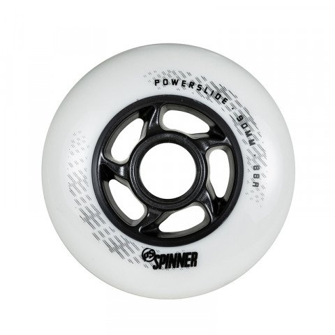 Wheels - Powerslide - Spinner 90mm/88a Bullet Profile - White (1 pcs.) Inline Skate Wheels - Photo 1