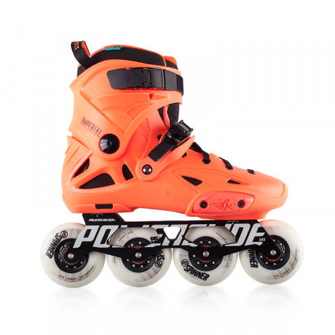 Skates - Powerslide - Imperial One 80 - Neon Orange Inline Skates - Photo 1