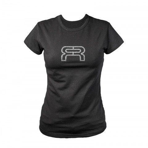 T-shirts - FR - Strass Women T-shirt - Black T-shirt - Photo 1