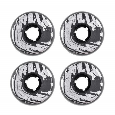 Wheels - Dead Team 58mm/95a - Black/Silver Ring Inline Skate Wheels - Photo 1