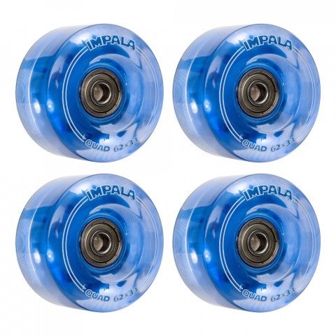 Wheels - Impala Light Up 62x33mm/82a - Blue (4 pcs.) Roller Skate Wheels - Photo 1