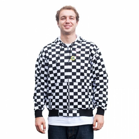 Sweatshirts/Hoodies - YAH - Checkers Zip Hoodie - Photo 1