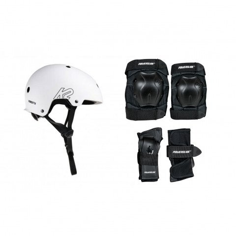 Helmets - K2 Varsity + Powerslide Standard Tri-Pack Protection Helmet - Photo 1