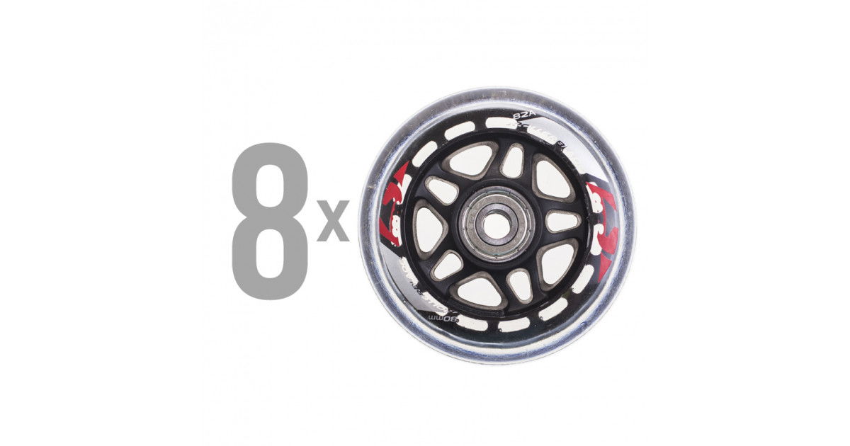 Rollerblade Wheels Pack 80mm 82a Sg7 Bearings 8 Pcs Inline Skate Wheels Bladeville