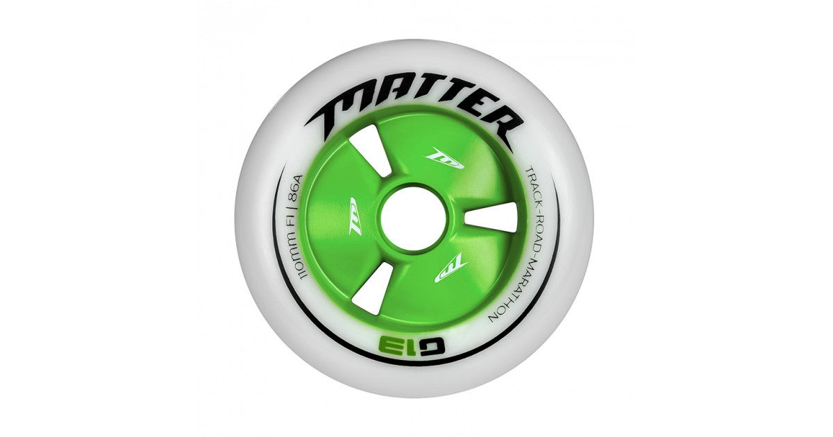 Matter G13 F2 110mm インラインスケート ウィール 8個 CODE White Matter G13 Marathon Speed Inline Skates Wheel