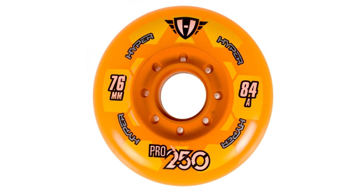Hyper Pro 250 76mm/84a Orange Inline Skate Wheels