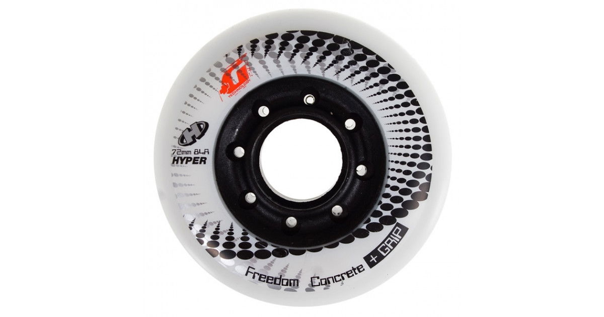 Hyper Concrete +G 72mm/84a White/Black Inline Skate Wheels