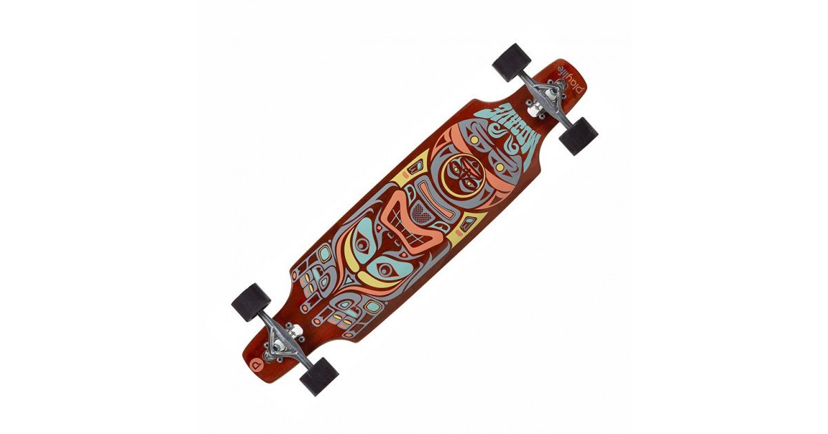 Longboard  Skateboard 104 x 24cm Ahornholz  "USA-Rider" 