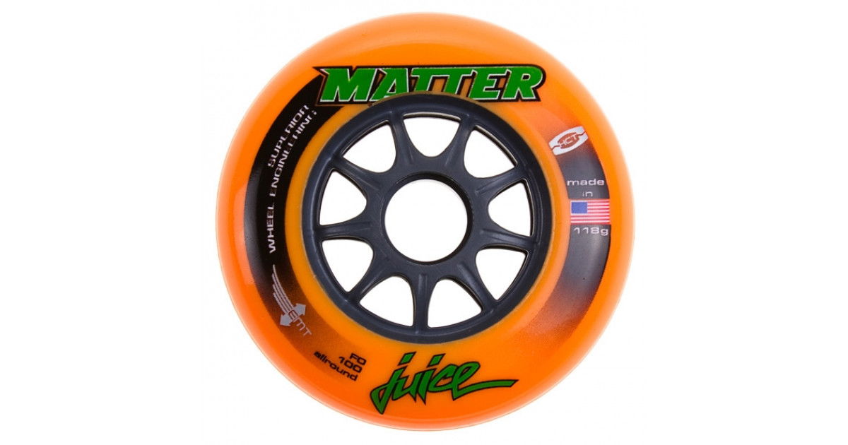 Matter Juice F0 100 EMT Core Orange Inline Skate Wheels