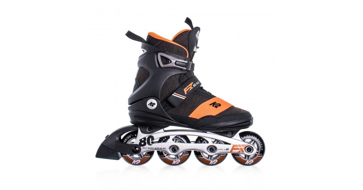- 80 F.I.T. Skates Inline K2 Alu Black/Orange