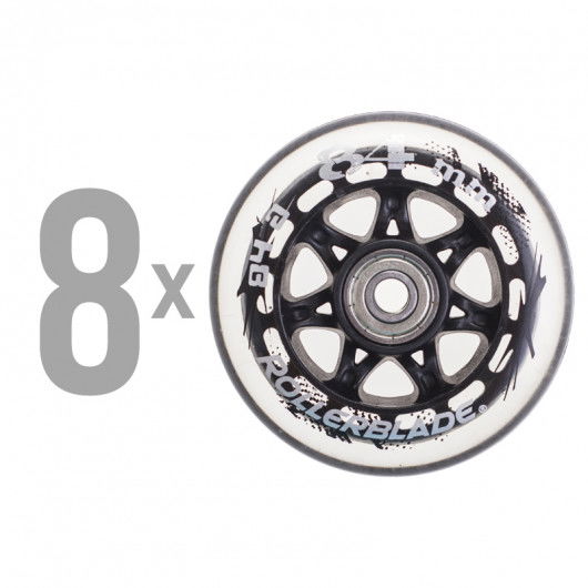 Rollerblade Wheels Pack 84mm 84a Sg7 Bearings 8 Pcs Inline Skating Wheels Bladeville
