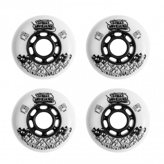 FR Street Invaders 76mm/84a - White (4 pcs.) - Bladeville