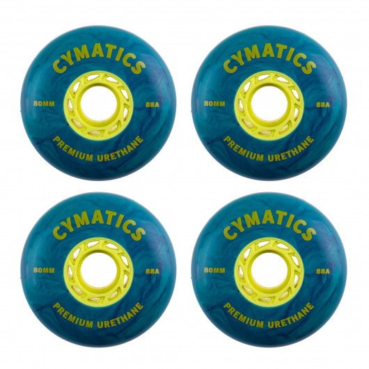Cymatics Urban 80mm/88a Teal/Yellow Marbled - Bladeville