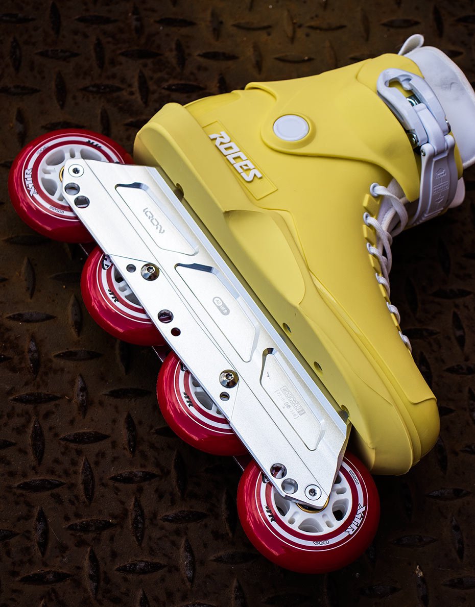 Roces M12 UFS skate with Decode Pro 90 frame attached